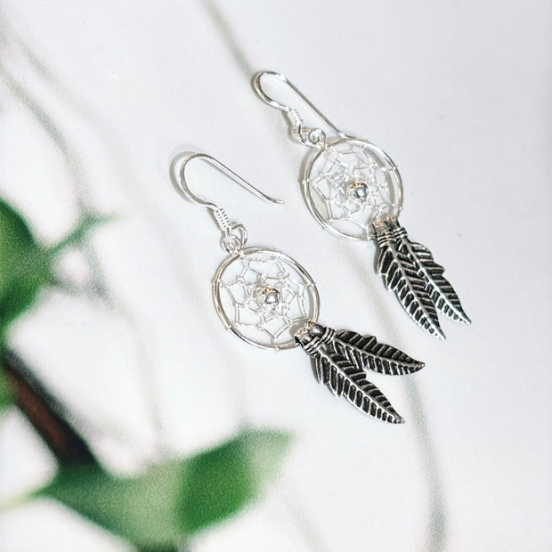 Sterling Silver Dreamcatcher earrings